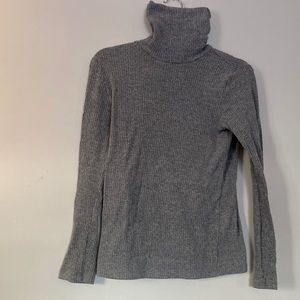 Gray Fitted Turtleneck